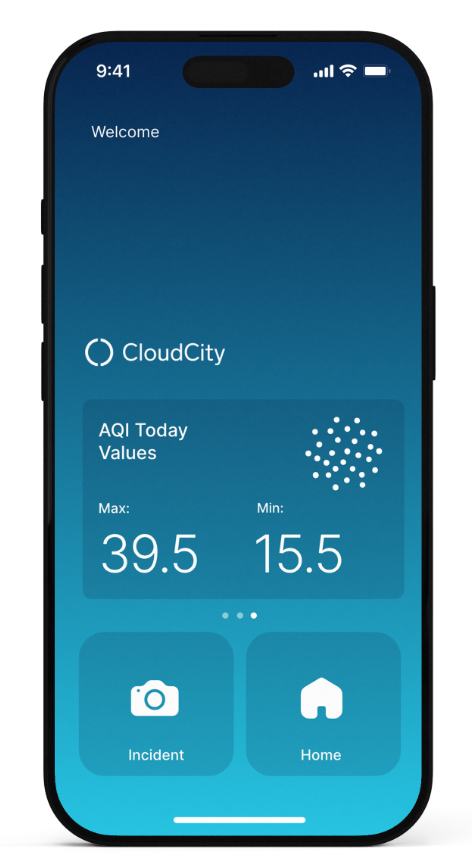 iphone with cloud cities app opened